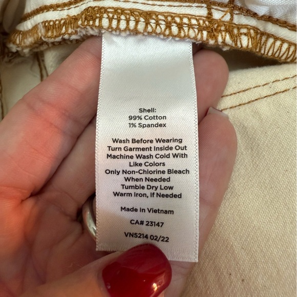 Talbots Everyday Relaxed Jean Cream 12 - Picture 4 of 7